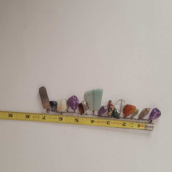 Vintage Polished Multi-Stone Sterling Silver Bracelet - Picture 11 of 11